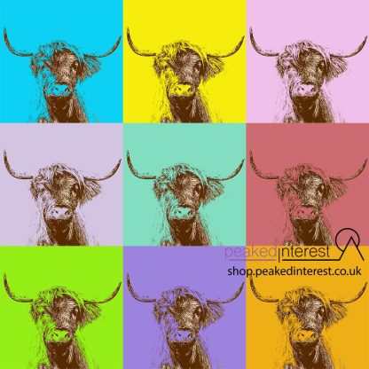 Pop Art Highland Cow PIctures